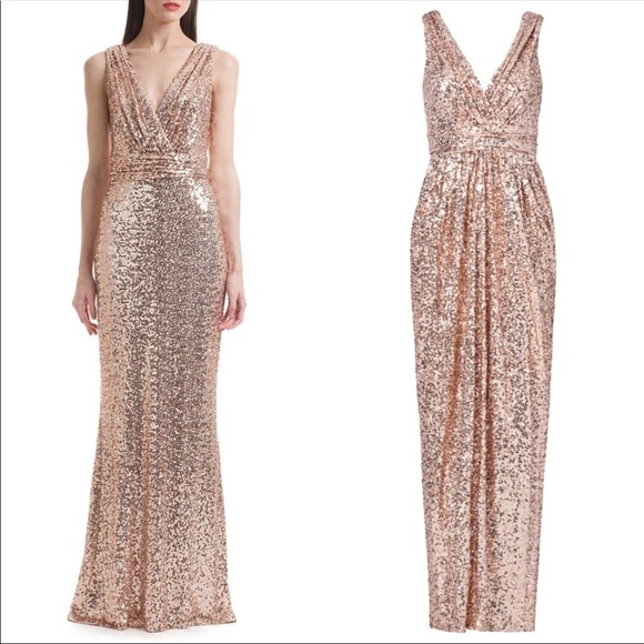 badgley mischka sequin gown